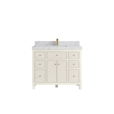 Sonoma X P 22 po De salle de bain simple en albâtre Quartz Calacatta Sienna