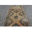 Tapis en laine, tapis géométrique, tapis de couloir brun 4,7 x 12,8 pi, tapis rétro, tapis turc