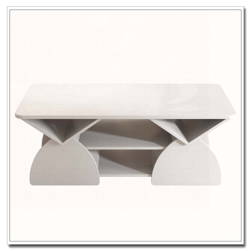 Rectangular Coffee Table For Living Room, White
