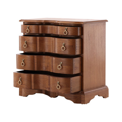 Furniture Classics Zepoli Natural Mahogany Brass Chest