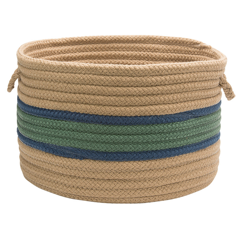Panier utilitaire en tissu, H 12 po x l 18 po x P 18 po, Vert de chrome / jasmin