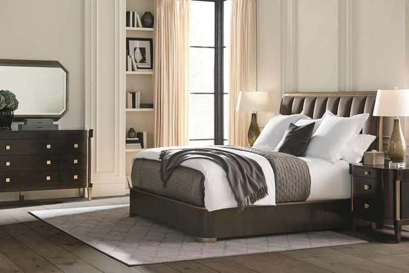 Caracole Classic Velvet Solid Wood Bed, Queen