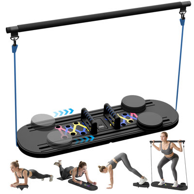 15-in-1 Multifunctional Abdominal Board, Full-Body Training Pilates Board for Leg, Ab, Glute Workout, Suitable for Office, Outdoor, Home Use