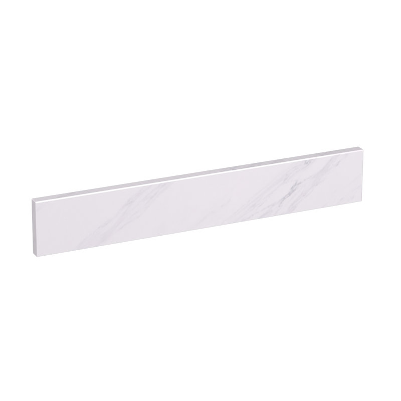 21 inch Flow White Engineered Stone Vanity Side Splash, 21 in. Side Splash