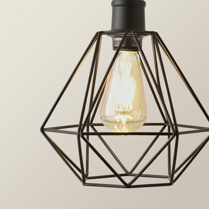 3 - Light Matte Black Pendant, No
