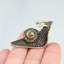 Ensemble de 2 mini figurines d'escargot en laiton