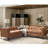  Brinna 90" Easy Wiped Faux Leather Tufted Modular Corner Sectional Sofa-95091710