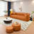 Cream Style Modern Simple Small Sofa 96.46'' Upholstered Sofa-100849228
