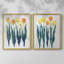 Tulipes en rang I - reproduction encadrée de qualité supérieure - prête à être accrochée - aucun clou requis - aucun clou requis-1232444911-1232444910
