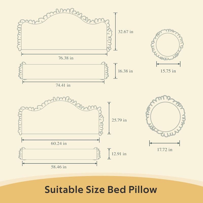 Sit-up Back Comfort WOWMAX Bed Decorative Pillows Set of 4, Headboard Pillow, Body Pillow for Adults & Two Round Decorative Throw Pillows, Aesthetic Bedroom Decor, House Warming Gifts Compression