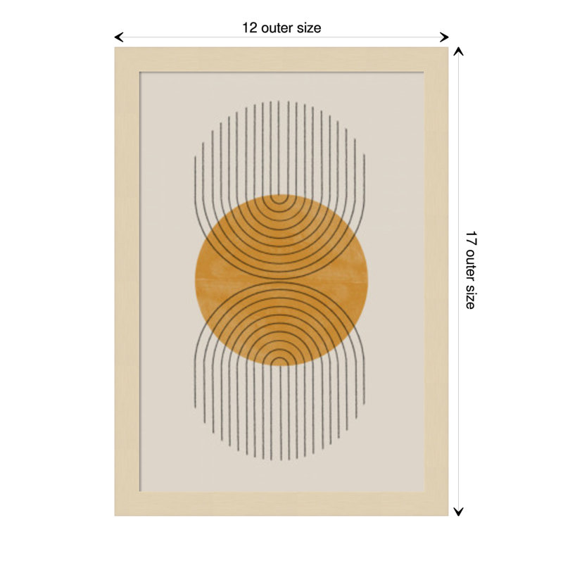 Perfect Point Yellow by The MIUUS STUDIO, Brown Framed, 17" H x 12" W x 1" D
