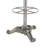 Cole And Grey Metal Weathered Antique Cast Iron Scroll Bar Stool With Cutout Textured Seat And Footrest