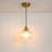1 - Light Glass Drum Chandelier Pendant Lighting