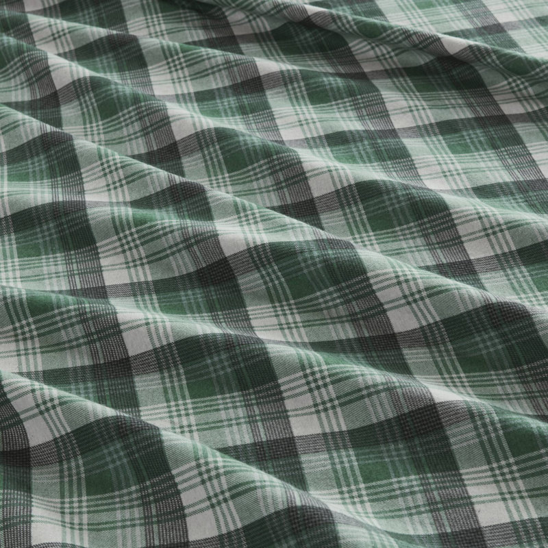 Sheet Set Green Plaid, Full Sheet Set, Green Plaid