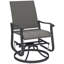 Fauteuil oscillant en osier, pivotant en rotin, gris