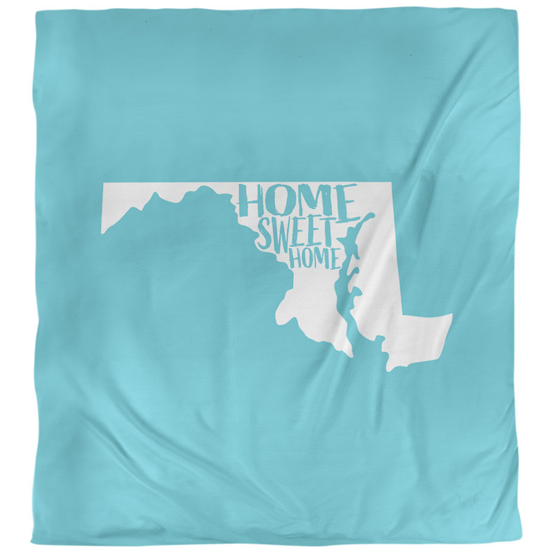 Housse de couette simple pour la maison Maryland, Polyester brossé, Housse de couette pour très grand lit, Bleu sarcelle