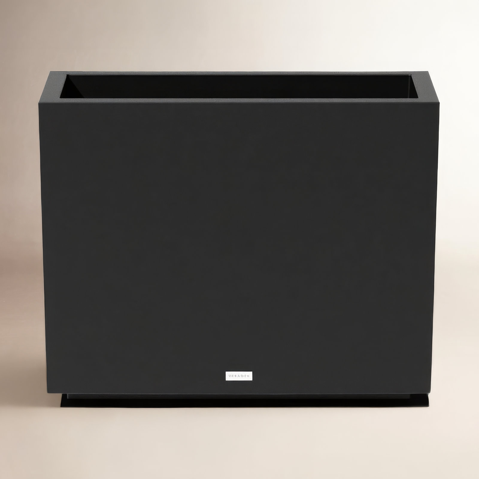 Block Series Planter Box, Black, 24.25” H x 30” W x 12” D