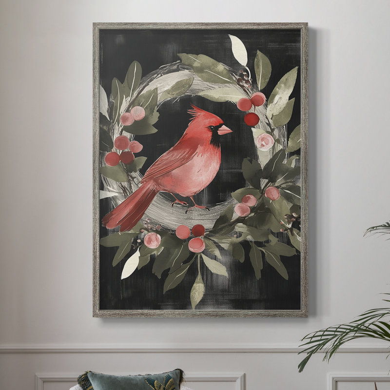 «Christmas Holiday Art Cxxxiv», reproduction d'art encadrée - bois massif, H 11 po x l 9 po