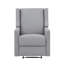 Fauteuil inclinable électrique avec mécanisme à bouton-poussoir et revêtement en tissu gris