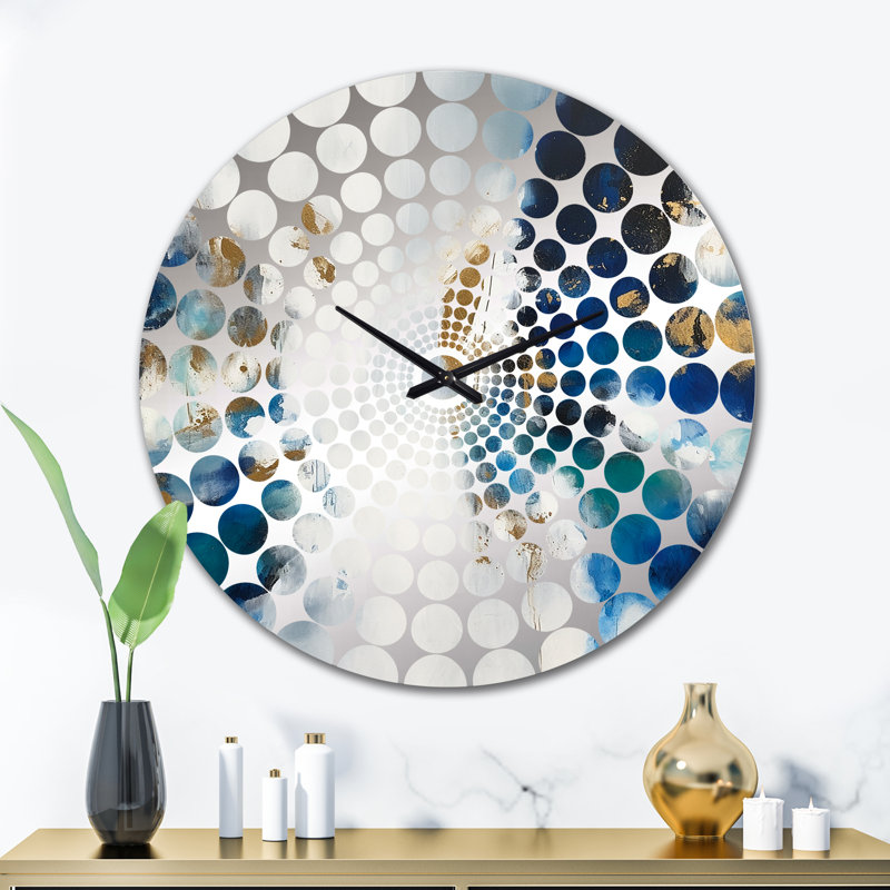 Wolbert - Horloge murale peinture abstraite, Grand