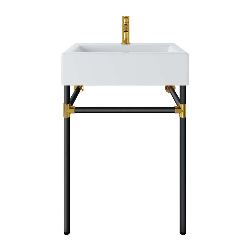 Modway Redeem 24" Acrylic Wall-Mount Bathroom Vanity, Black