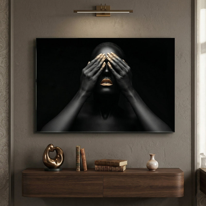 Art mural en verre trempé sans cadre Midnight Muse