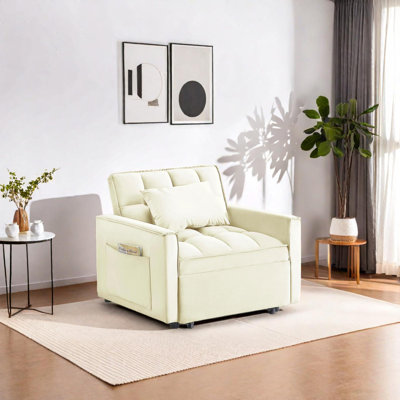 Boneless Convertible Sofa Bed Chair: Recliner & Sleeper Design