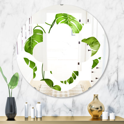 Miroir mural Quatrefoil Palm Leaves II