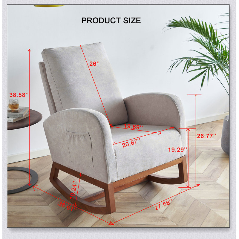 Fauteuil à bascule 27,56 po