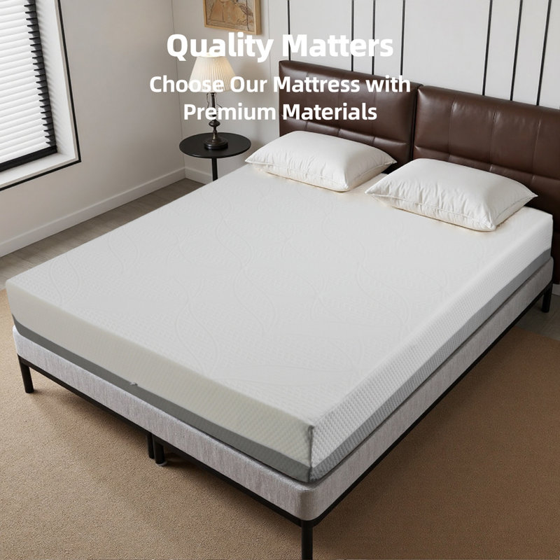 10-Inch Queen Mattress – Made In Japan Comfort Home Mattress: Gel-Perforated, 7-Zone, Adjustable Bed-Friendly, Blue-White Cover