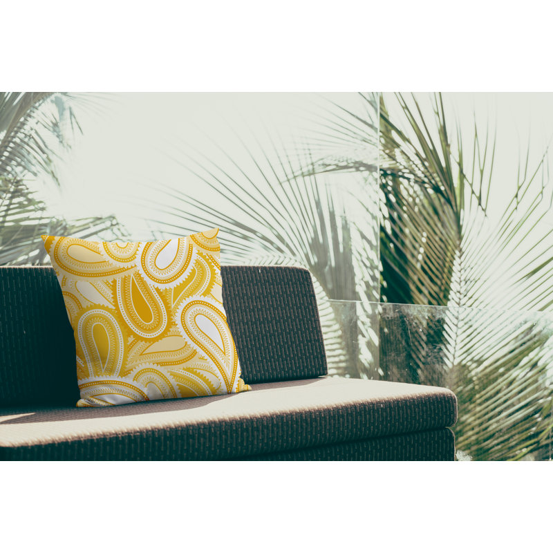 Housse et insert de coussin décoratif en polyester, L 17 po x H 17 po, Jaune