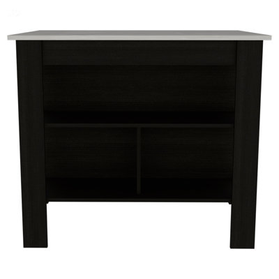 Cala 3-Shelf Wooden Kitchen Island