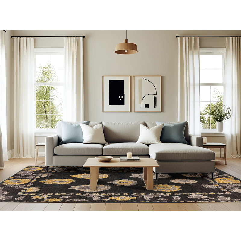 Oriental Indoor Rug, Rectangle 6' x 9'