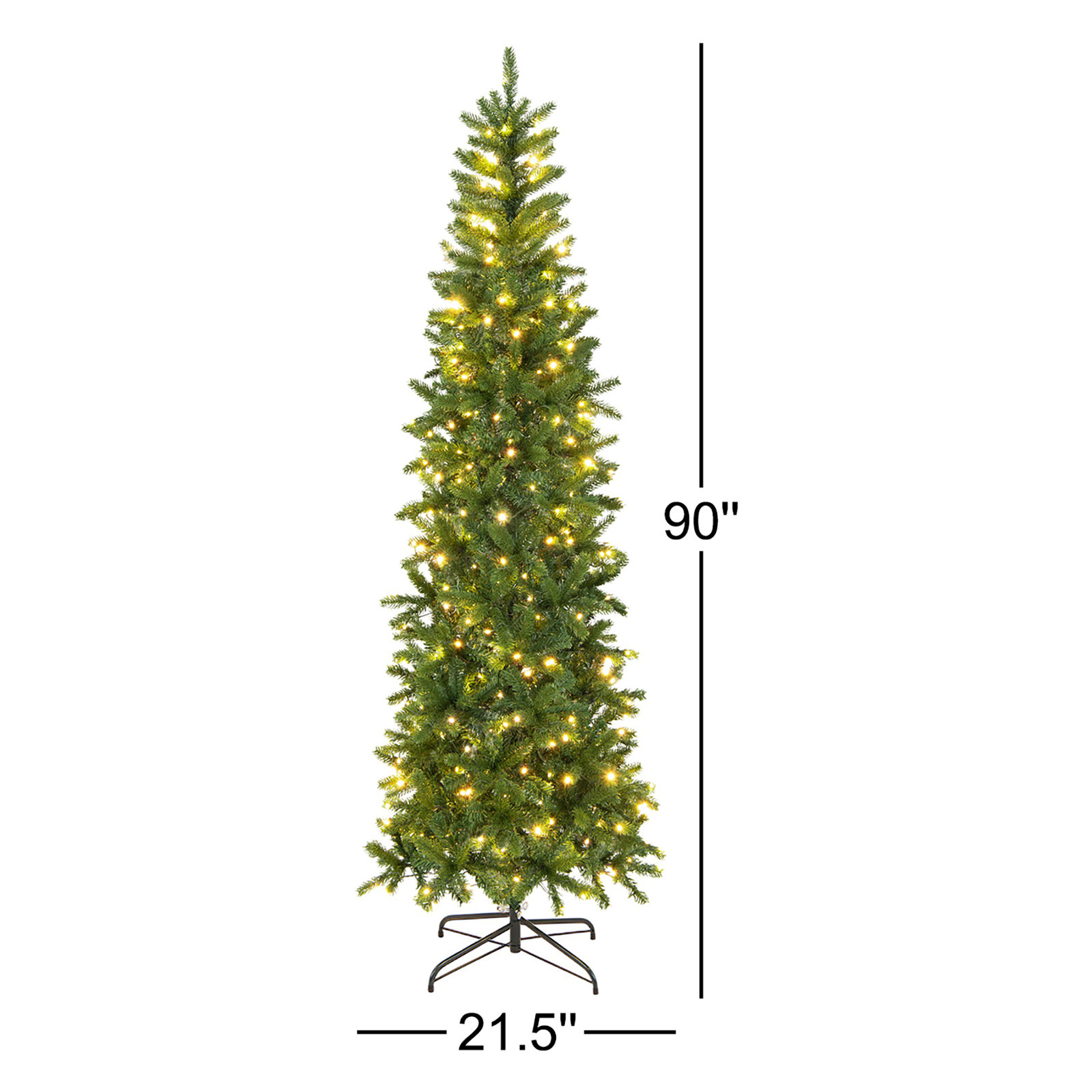 90' Lighted Pine Christmas Tree