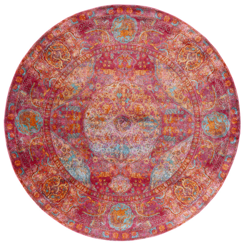 Marques Performance Oriental Rug, Round 6'7"
