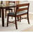 Transitional Style Counter Height Bench With Backrest