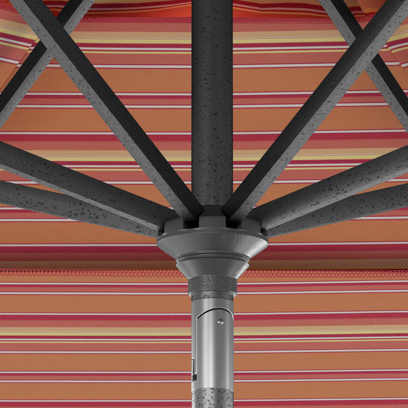 Parasol de marché de 132 po Ortie, Sunbrella® mangue rayé Dolce