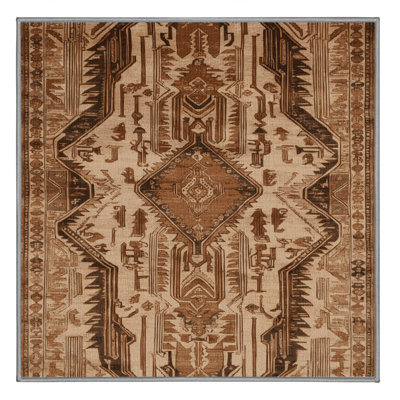 Machine Washable Persian Brown Area Rug