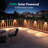 4-Pack Solar Fence Lights with 3 White Light Modes, LED Deck & Step Accent Lights, Black