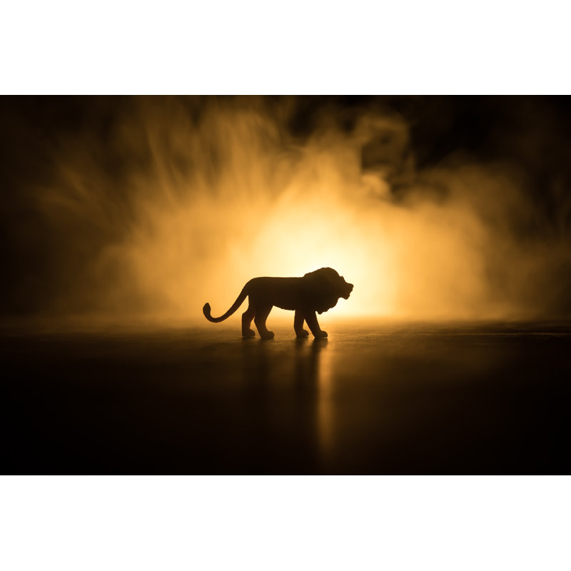 Lion Miniature - Wrapped Canvas Print, 30cm H x 46cm W x 3.8cm D