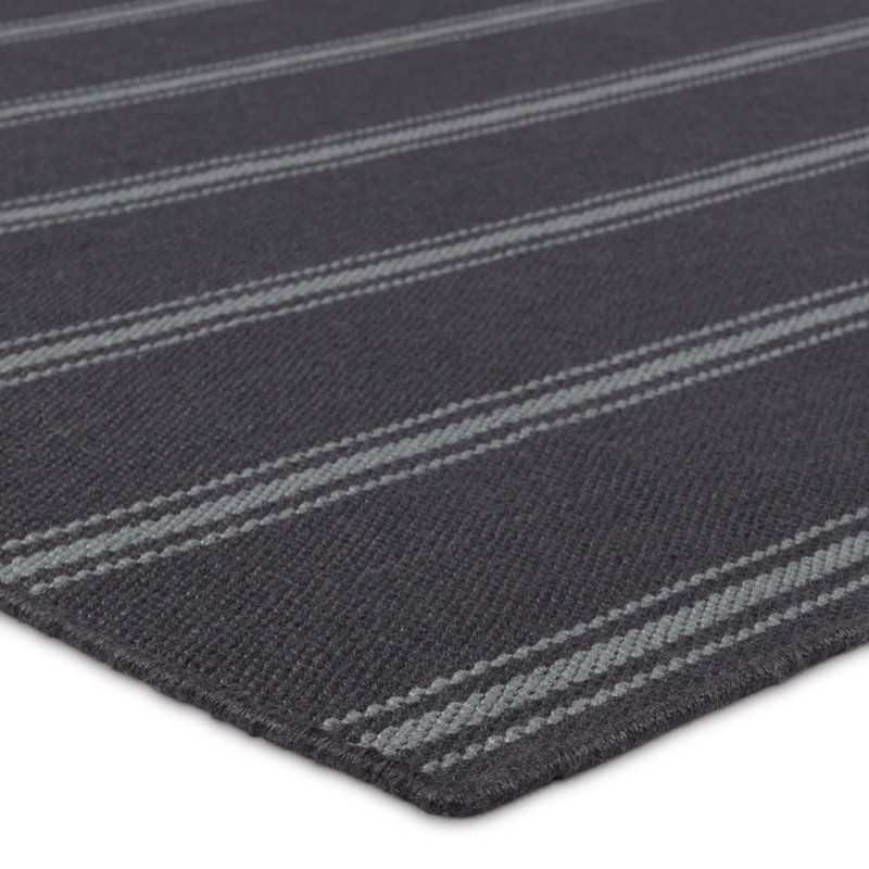 Laguna By Barclay Butera Handmade Indoor/Outdoor Striped Navy/ Light Blue, Rectangle 2' x 3'