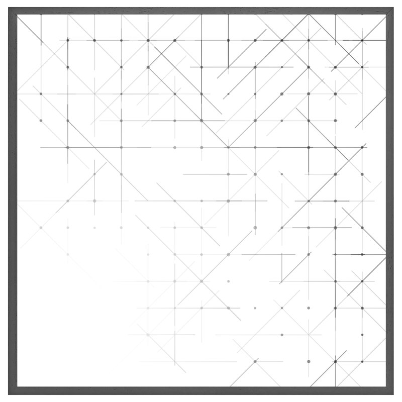 Single Picture Frame Wall Art, 31cm H x 31cm W x 4cm D, Grey