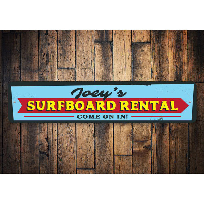 Panneau de surf personnalisé en aluminium, H 6 po x l 24 po x P 0,06 po