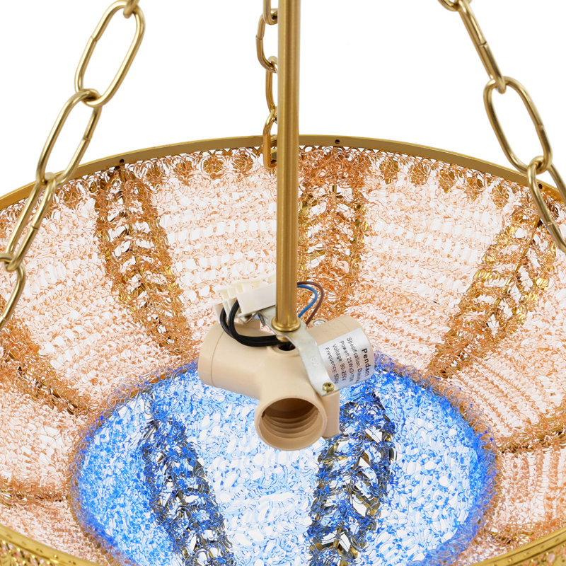 Bohemian Style Ceiling Pendant Light, Height Adjustable, Multi-Colour