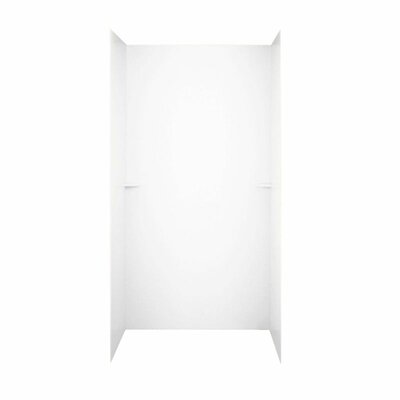 Solid Surface 72"" x 48"" x 36"" Three Panel Shower Wall -  Swan, SK364872.010