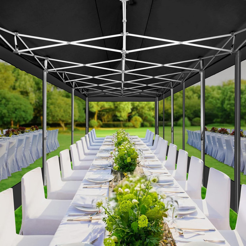 354.3'' W x 118.1'' D Metal Party Tent, Black