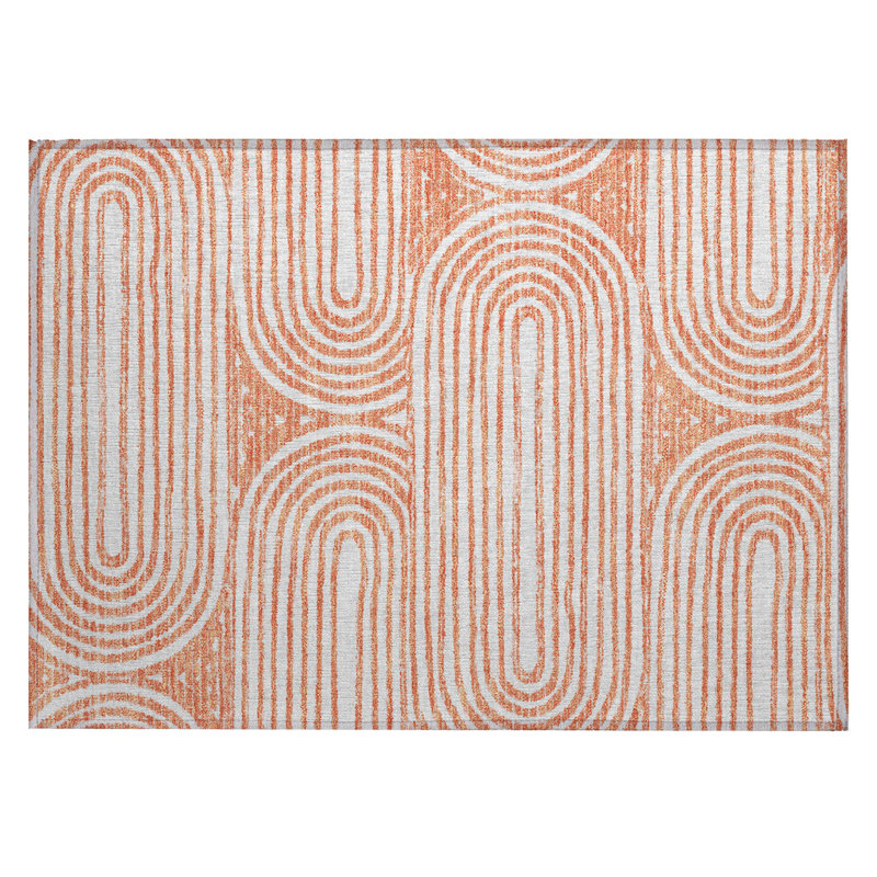 Tapis extérieur lavable antidérapant 2 pi x 3 pi saumon