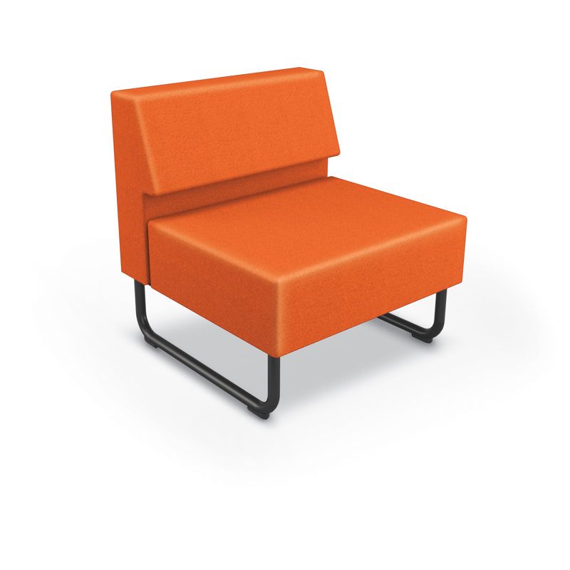 Chaise longue sans accoudoirs Akt, Orange