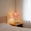 Luminaire suspendu 1 lumière fleur rose