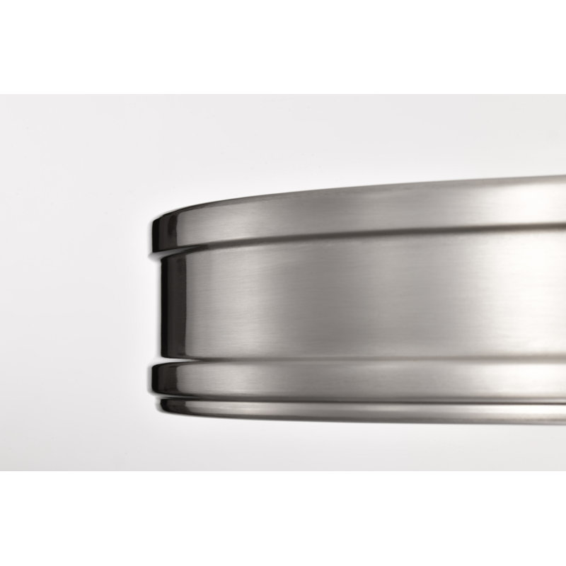 Erem  - 14 Inch LED Flush Mount with Alabaster Glass, Brushed Nickel